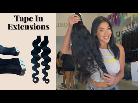 Kinky Straight Tape In Hair Extensions Human Hair Tape Ins For Black W –  NiaWigs