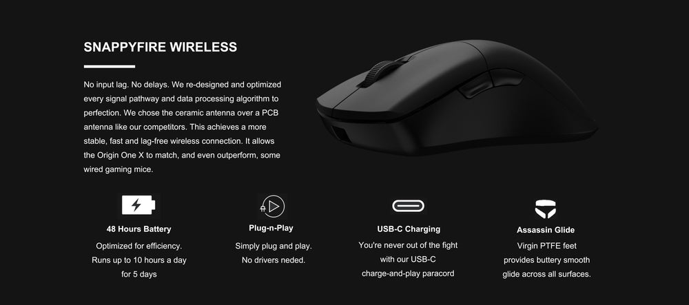 Ninjutso Origin One X Wireless Lightweight Gaming Mouse