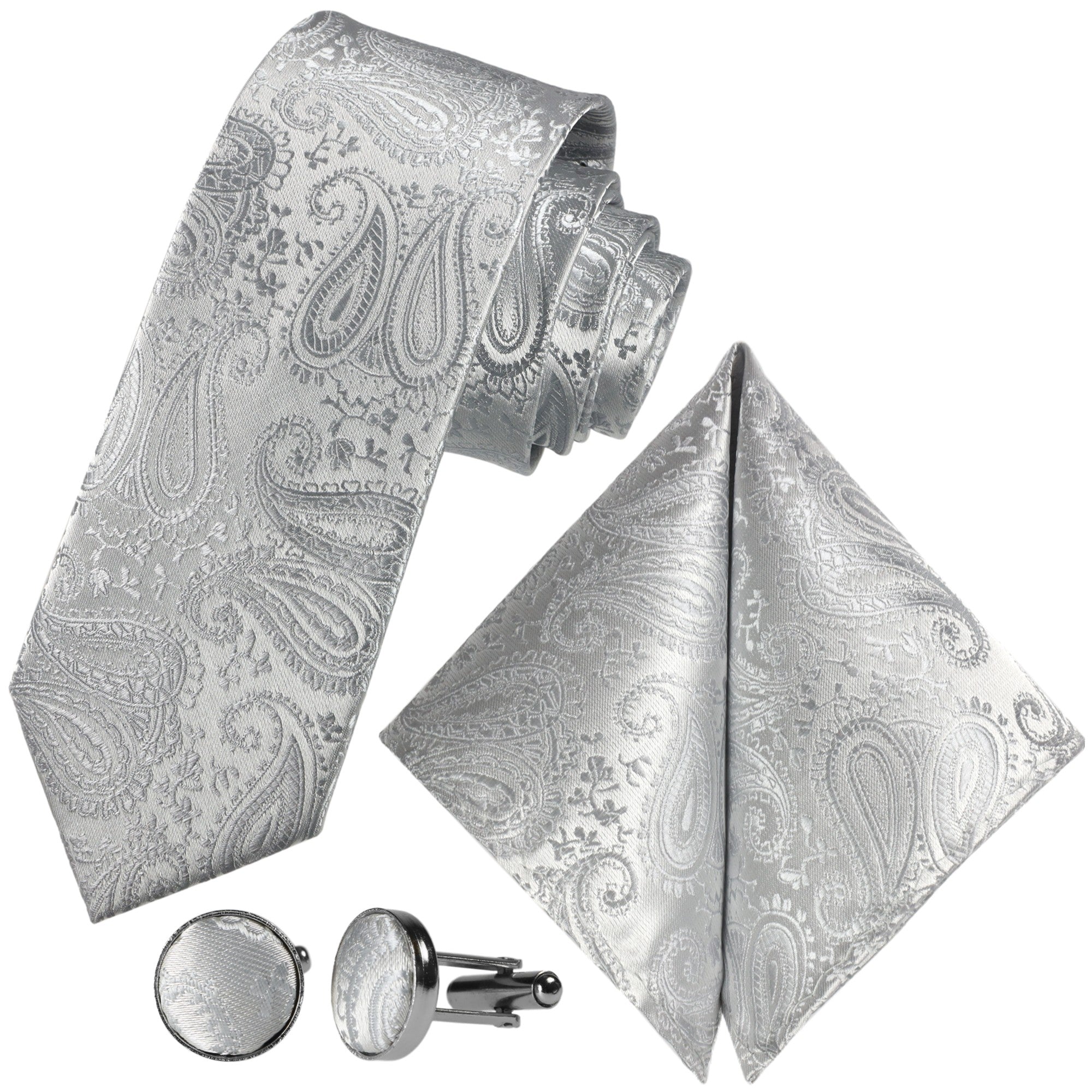 Kaufen Sie Silber-Blaue Paisley-Krawatte | designt für GASSANIshop.de -  GASSANI Krawatten