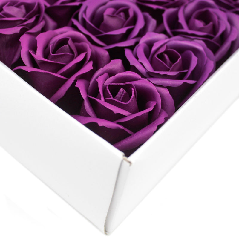 Craft Soap Flowers - Med Rose - Deep Violet