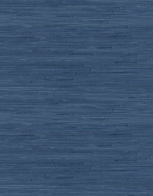 Navy Blue Classic Faux Grasscloth Peel & Stick SSS4567 | Wallpaper Warehouse