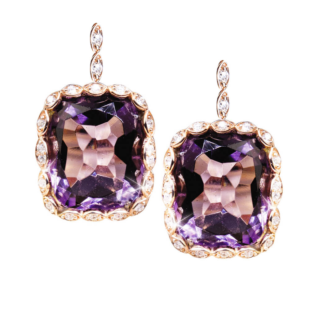 Athena Amethyst Earrings | Timepieces International