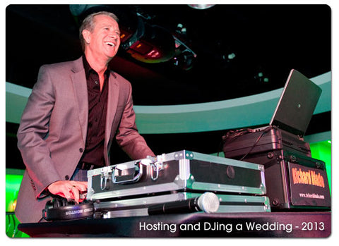 Richard Blade DJs a wedding in 2013