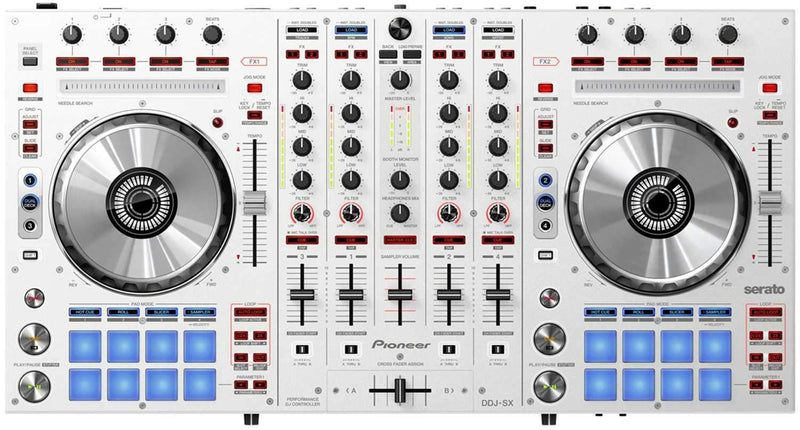 Pioneer DJ DDJ-SX-W Serato DJ 4 Deck White | PSSL ProSound and Stage Lighting