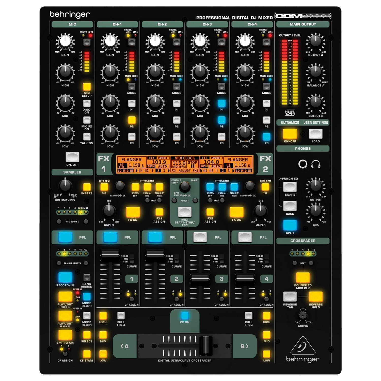 Behringer DDM-4000 12-Inch DJ Mixer with Road Case | PSSL ProSound