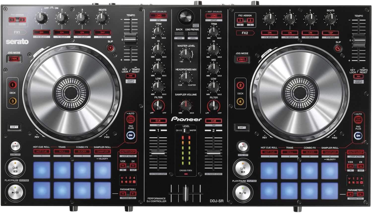 Pioneer DJ DDJ-SR DJ Controller with Case and Laptop Stand | PSSL