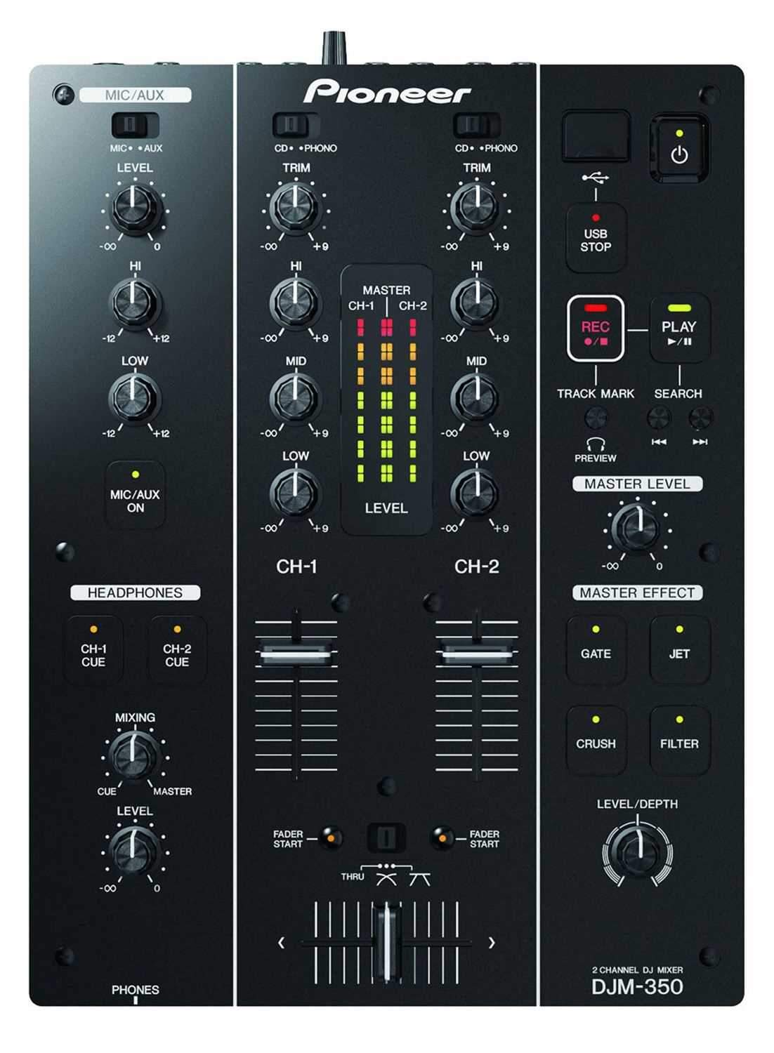 Pioneer Djm 350 2 Channel Dj Mixer Prosound And Stage Lighting