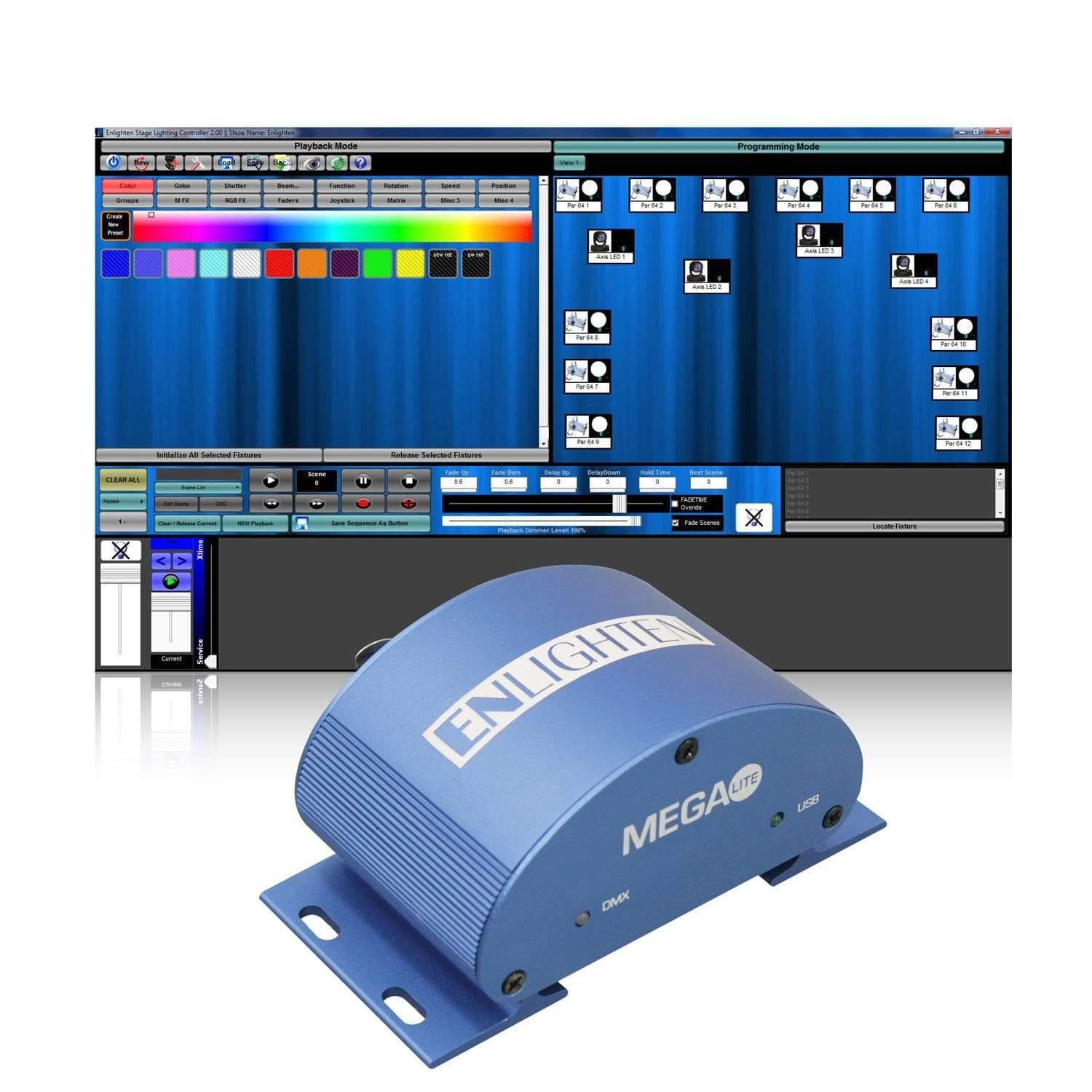 Mega Lite Enlighten USB Interface Software | PSSL ProSound and Stage Lighting