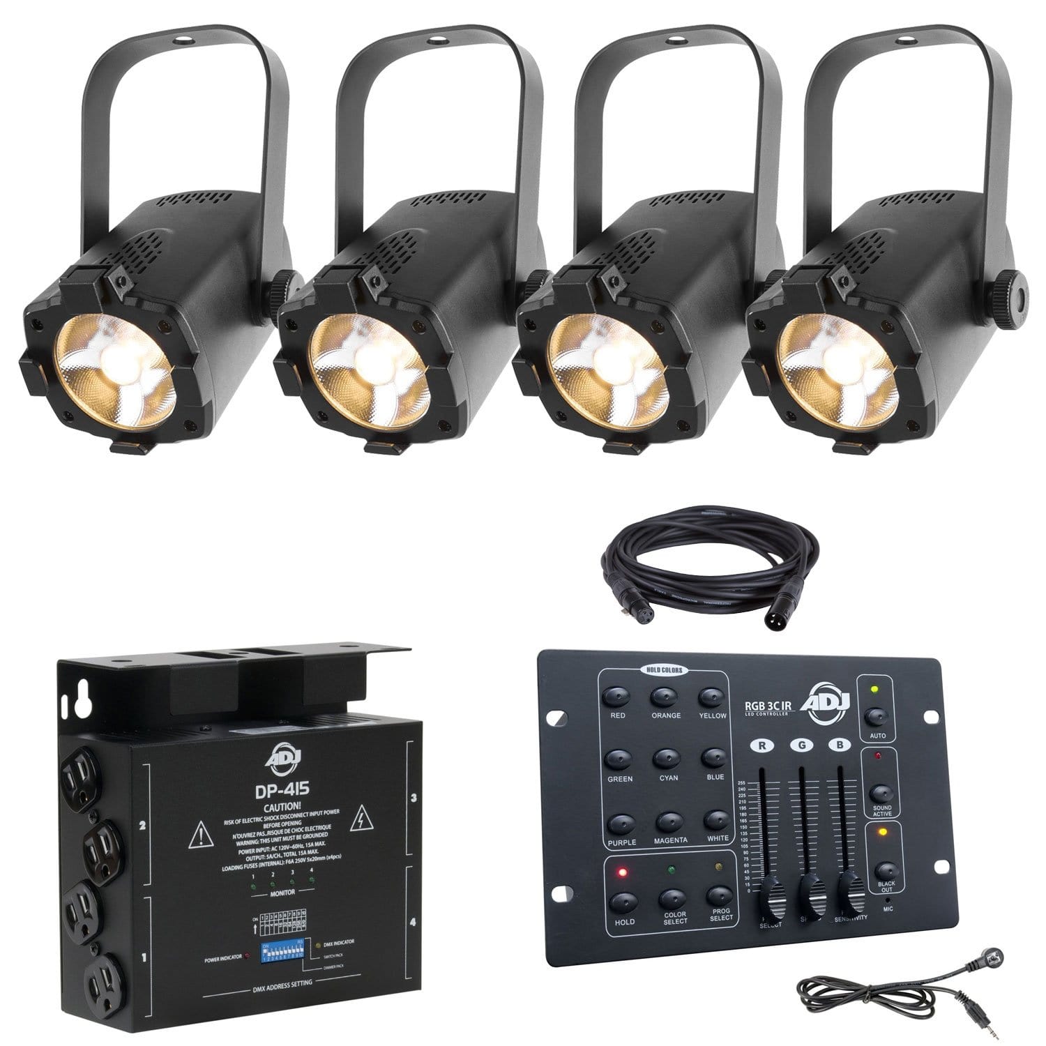 Chauvet Eve Tf Led Fresnel Light 4 Pack With Dmx Dimmer Pack Pssl Prosound And Stage Lighting