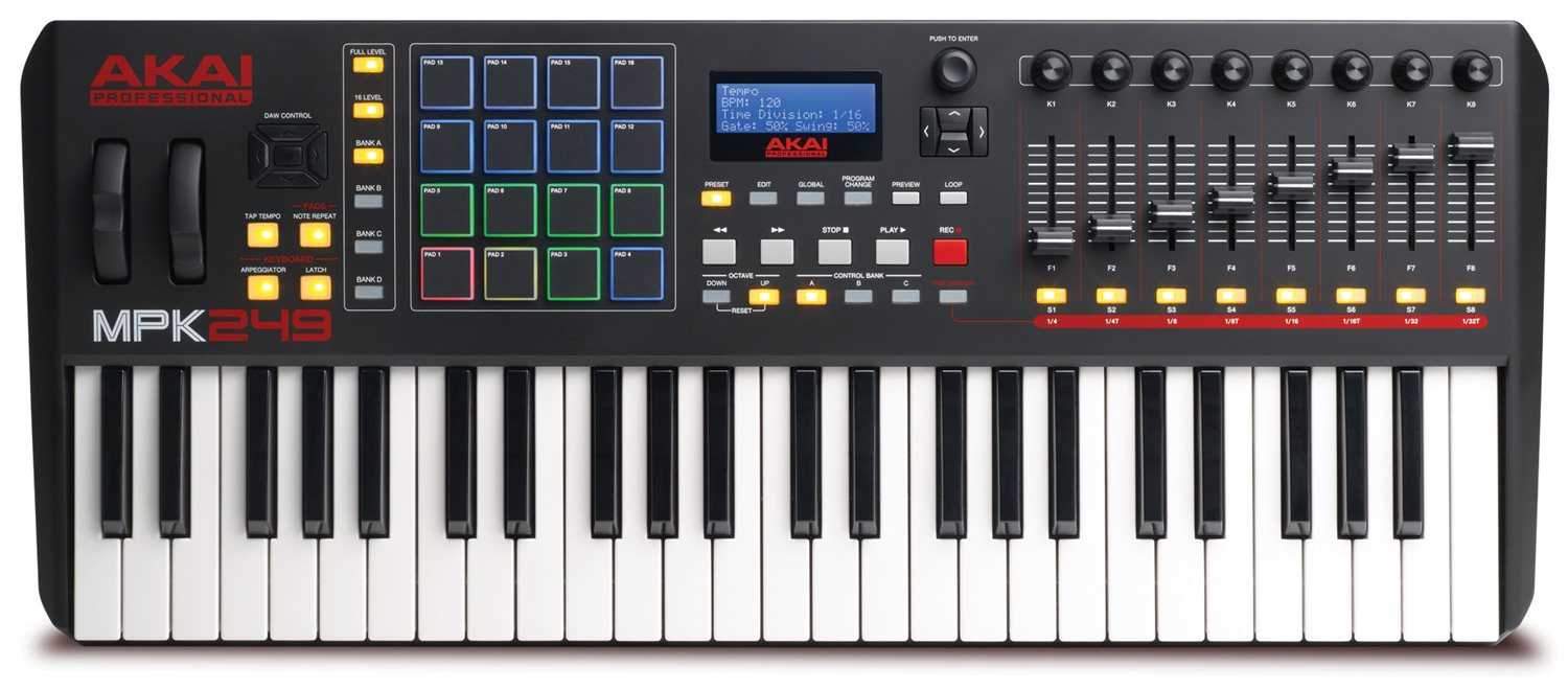 Akai Mpk249 49 Key Usb Midi Keyboard Controller Prosound And Stage Lighting