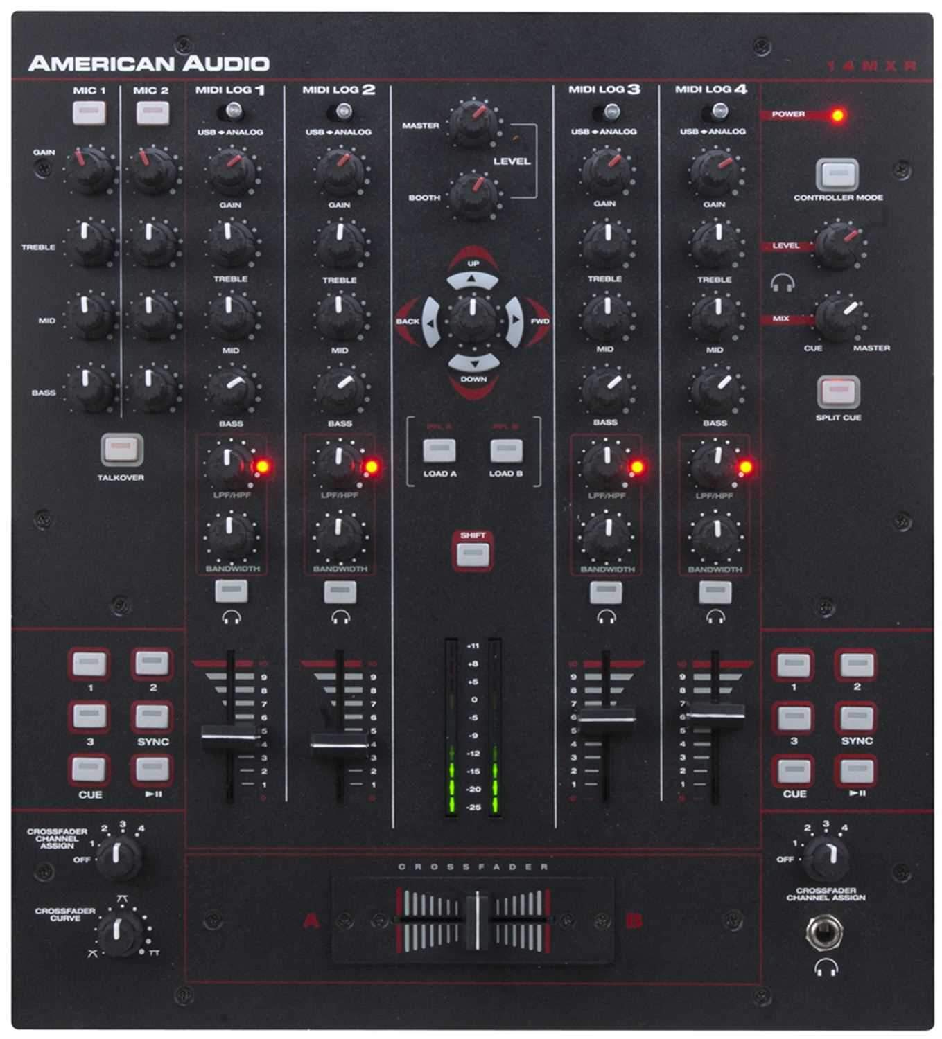 American Audio 14 MXR 4 Channel MIDILOG DJ Mixer | PSSL ProSound