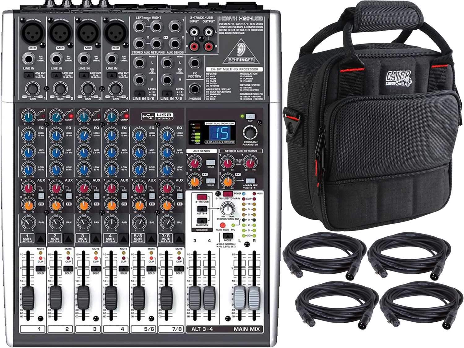 what cabels come with the behringer xenyx x1204usb