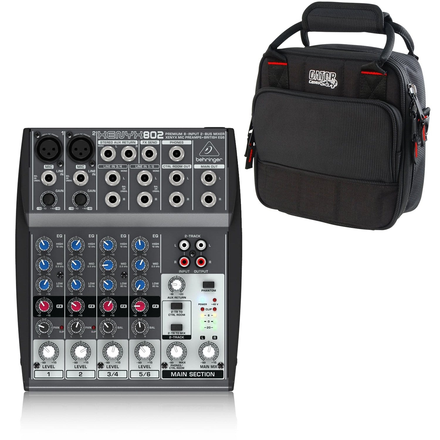 Behringer Xenyx 802 4-Channel Mixer with Bag | PSSL ProSound and Stage Lighting