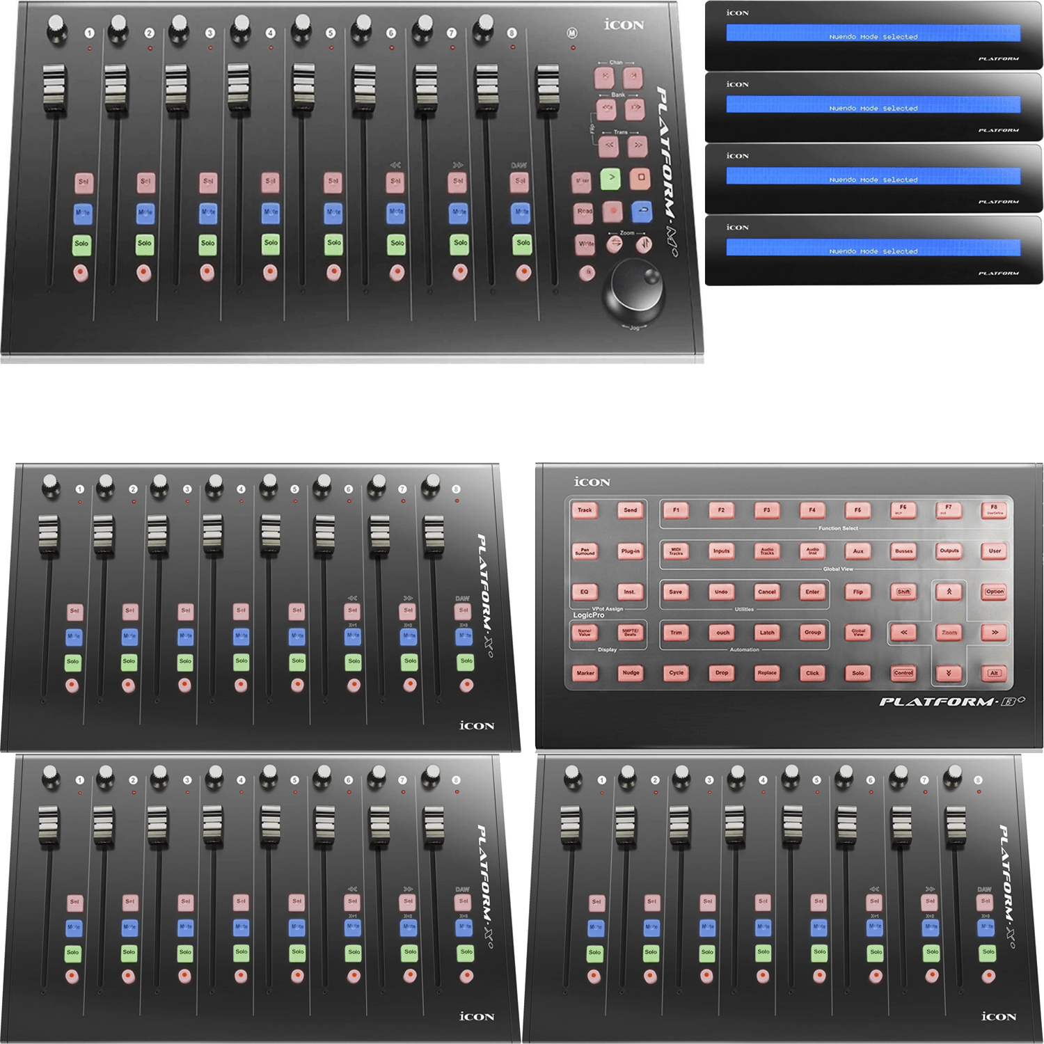 Icon Platform M-Plus Desktop DAW Controller XL Display Package