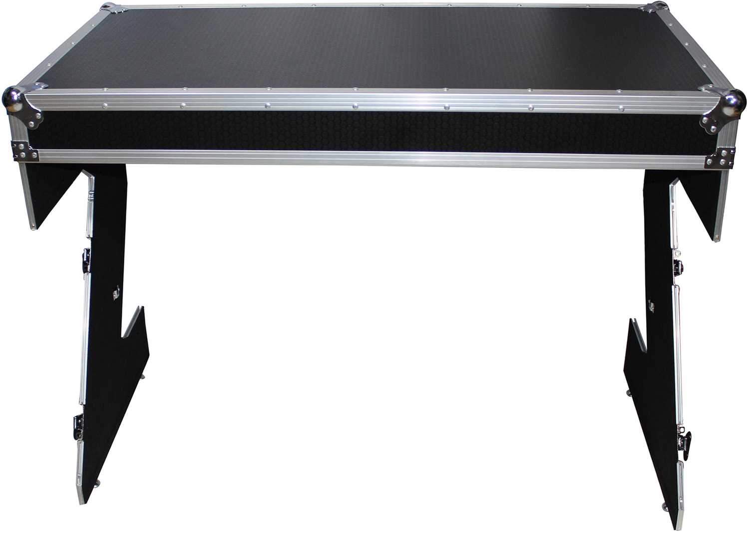 Prox Portable Z Style Dj Table Flight Case Black On Chrome