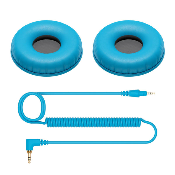 Pioneer DJ CUE1 Series HC-CP08 Accessory Pack Ear Pads and Cable - Blue