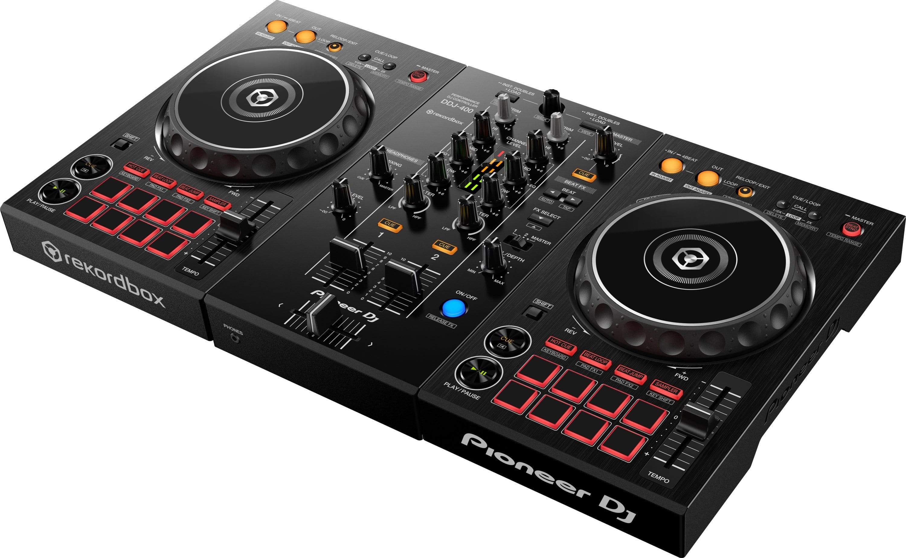 Pioneer DJ DDJ-400 DJ Controller for rekordbox with Gator Case