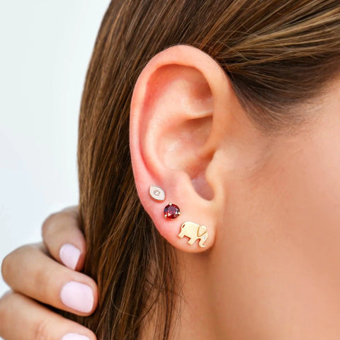 stacked earrings Misahara mini ear studs