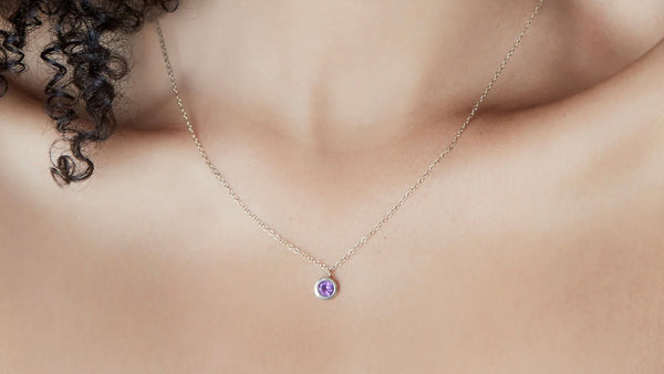 small amethyst necklace