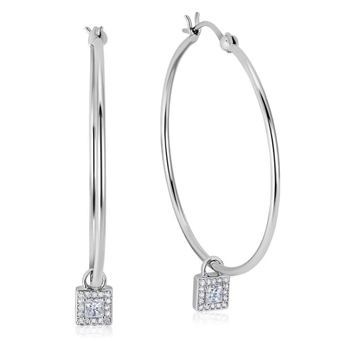 big diamond hoop earrings