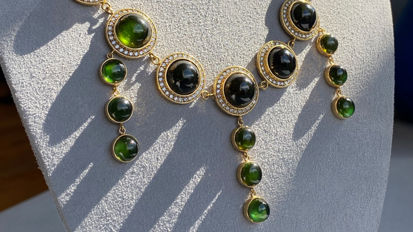 green tourmalines necklace