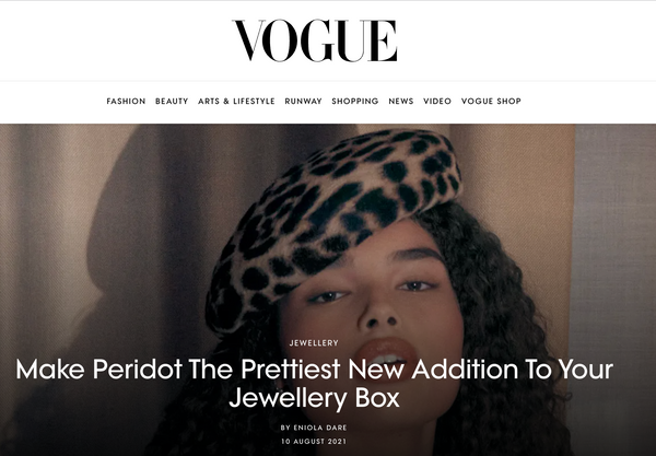 Vogue: Peridot Hoops