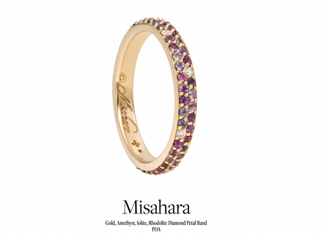 Misahara's petal band amethyst ring