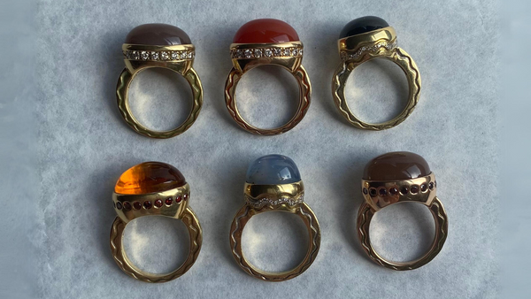 gemstone gold rings