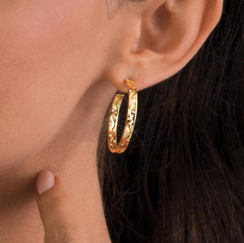 gold hoop earrings Misahara