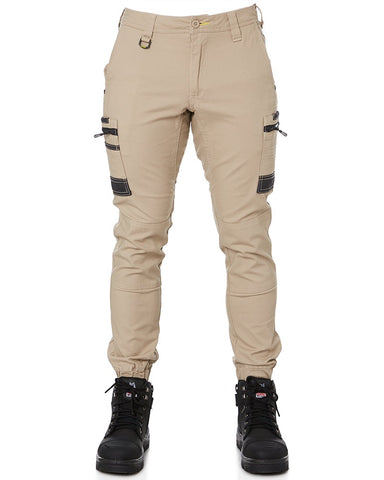 Bisley Flex and Move Stretch Cargo Cuffed Pants - Stone