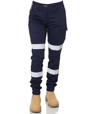 Womens taped navy pants