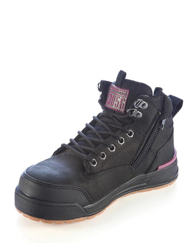 Hard Yakka Womens 3056 Zip Side Safety Boot - Black