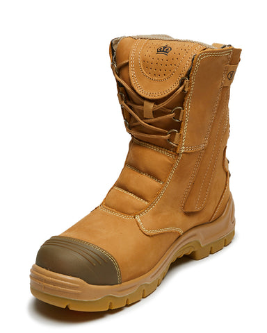 King Gee Bennu Rigger High Leg Safety Boot - Wheat