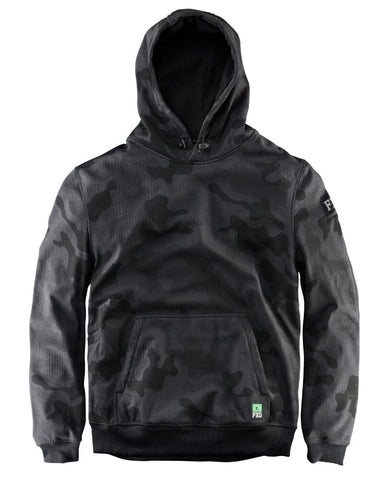 fxd wf-1 fleece hoodie in black camo