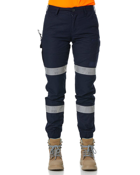 Caterpillar Tradies Womens Taped Work Stretch Leggings Twin Value Pack -  Navy
