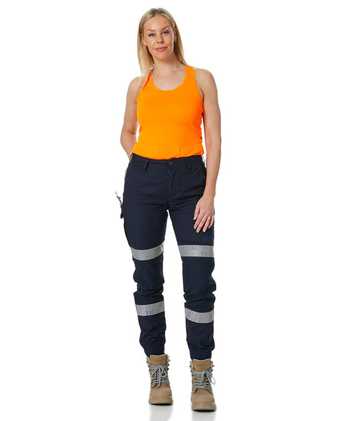 Bisley Womens Taped Cotton Cargo Cuffed Pants