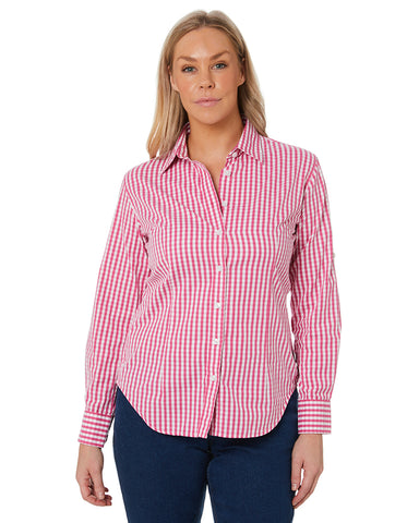 pilbara long sleeve check shirt 