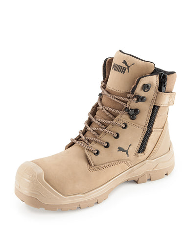 puma conquest waterproof safety boot stone colour