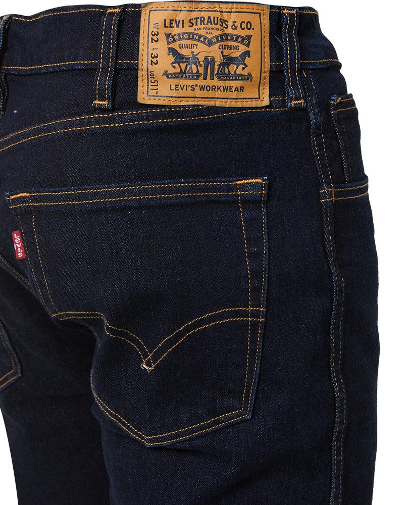 Levis 511 Slim Fit Workwear Pants - Indigo Rinse | Buy Online