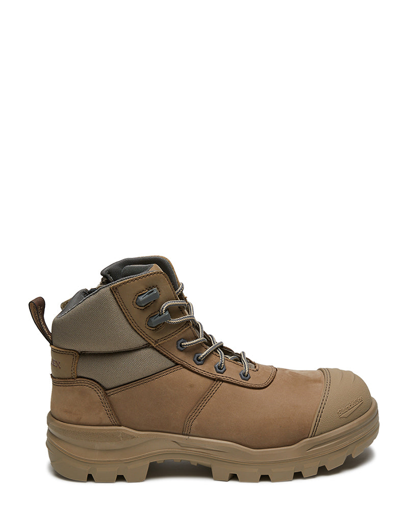 Blundstone RotoFlex 8553 Mid Zip Side Safety Boot - Stone | Buy Online