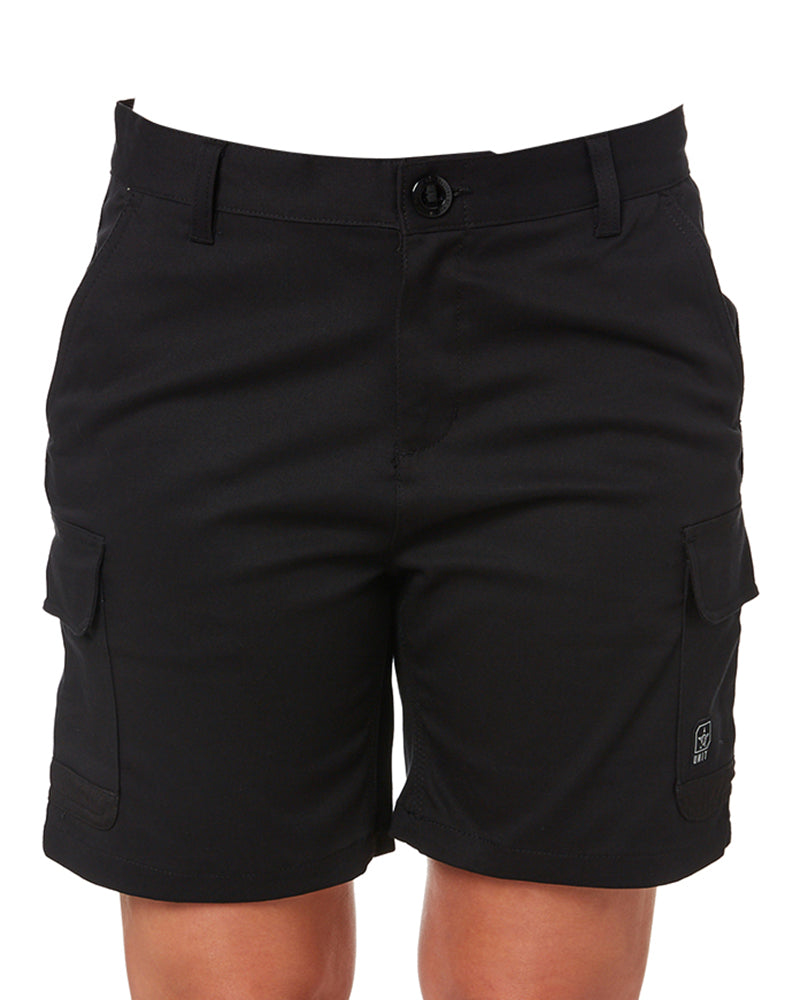 Unit Ladies Staple Cargo Shorts - Black | WorkwearHub