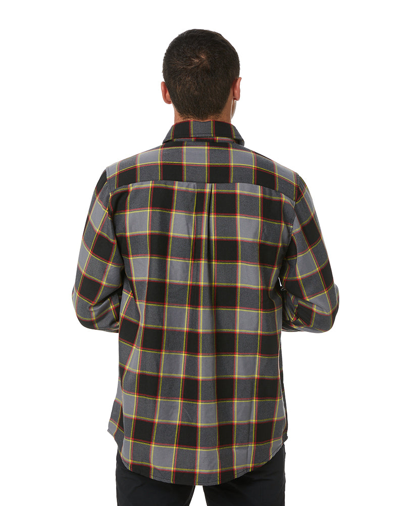 Dixxon Hatebreed Under The Knife Flannel - Grey Red Yellow Plaid | Buy ...