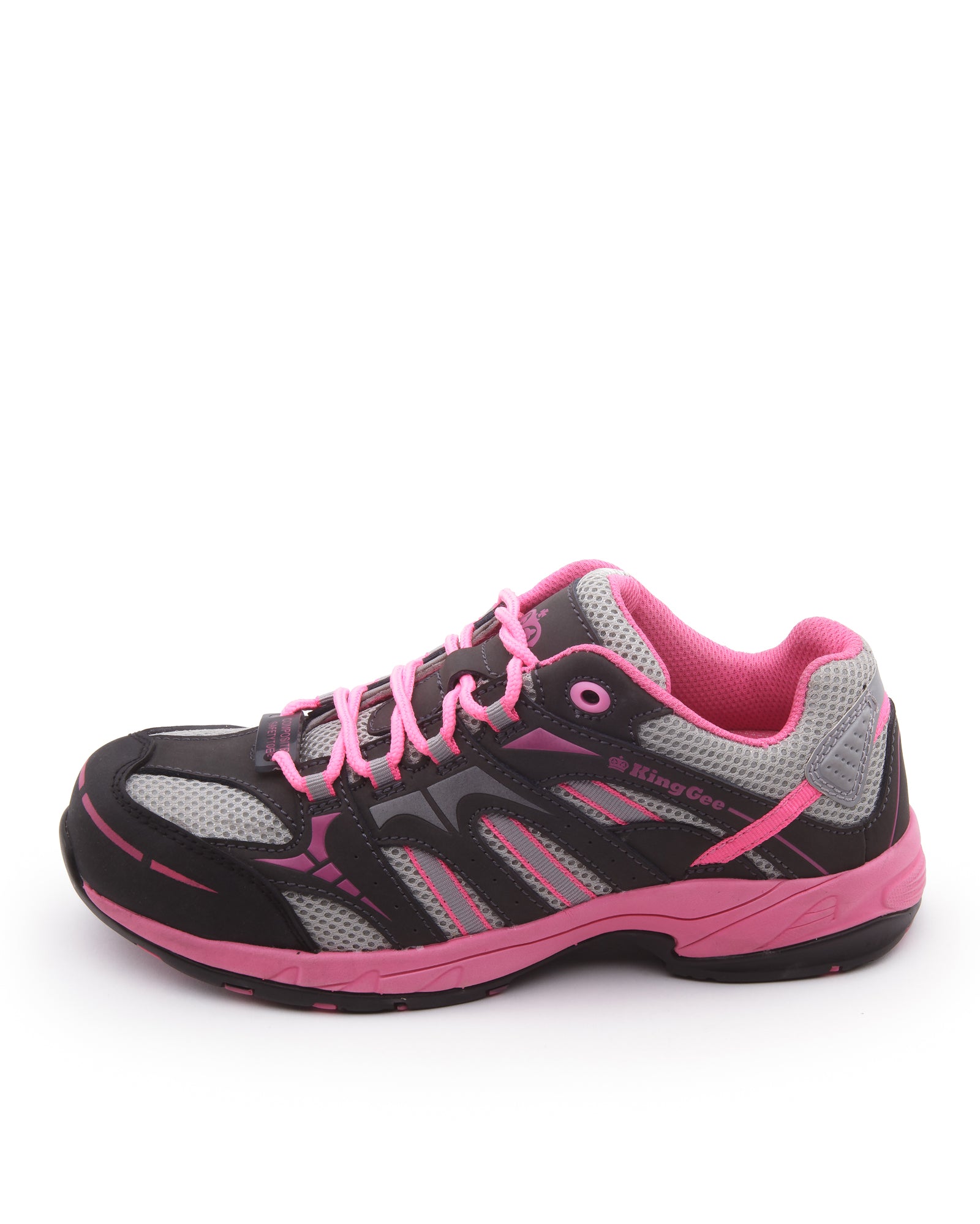King Gee Comptec Womens Safety Jogger Black Pink - Pink/Black | Buy Online