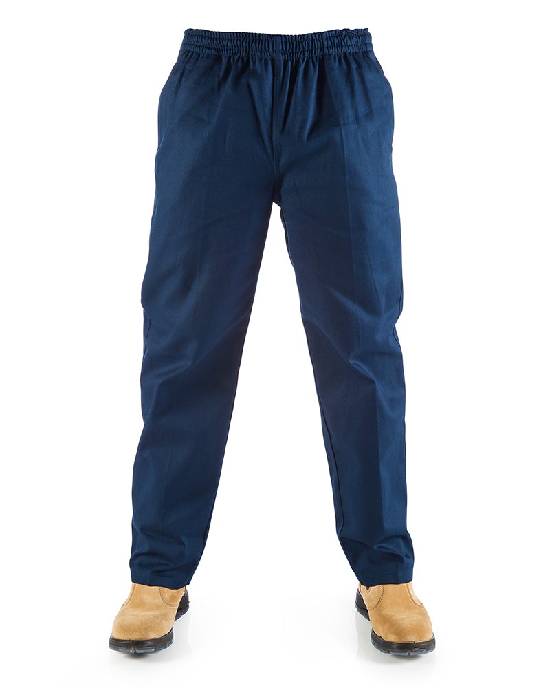 DNC Drill Elastic Waist Pants - Navy | WorkwearHub