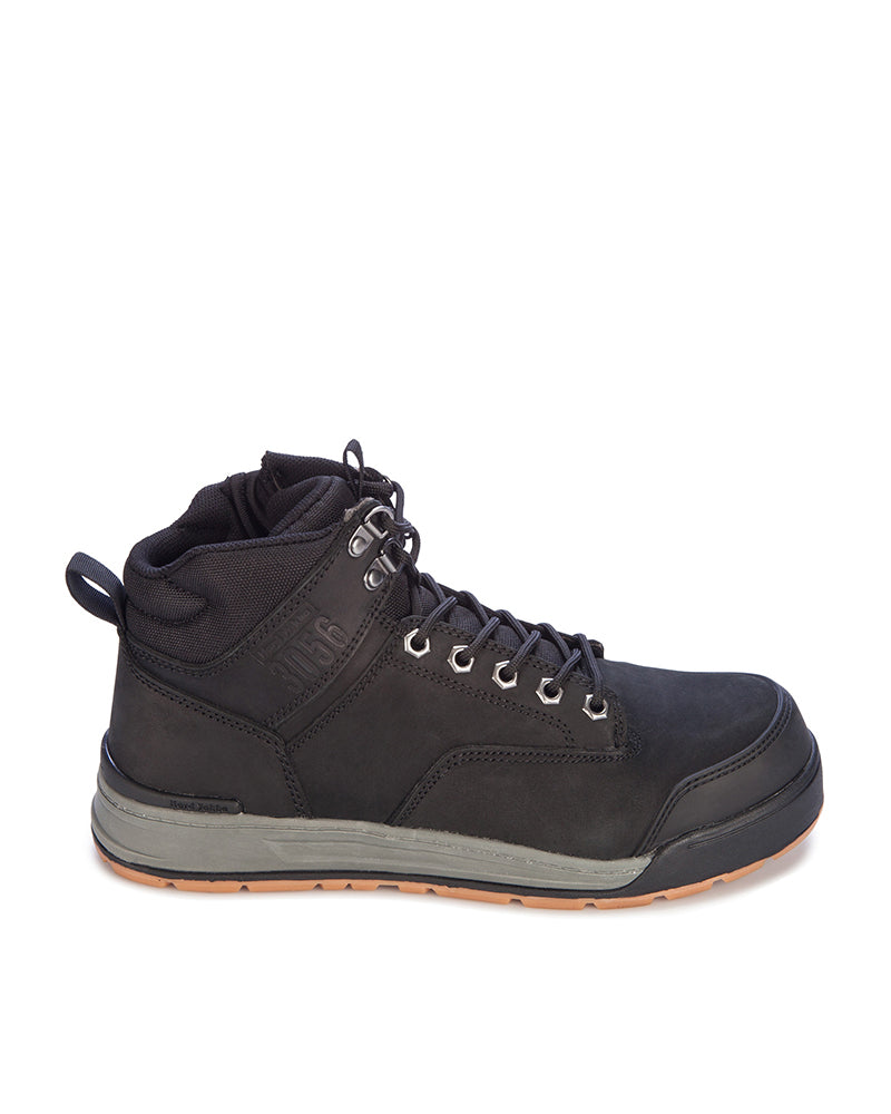 Hard Yakka 3056 Lace Zip Safety Boot - Black | WorkwearHub