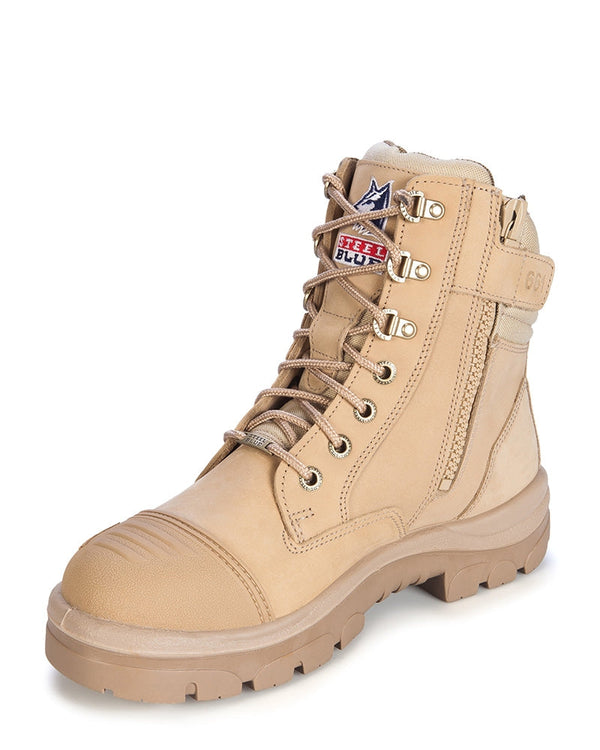 sand coloured work boots