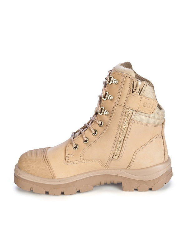sand coloured work boots