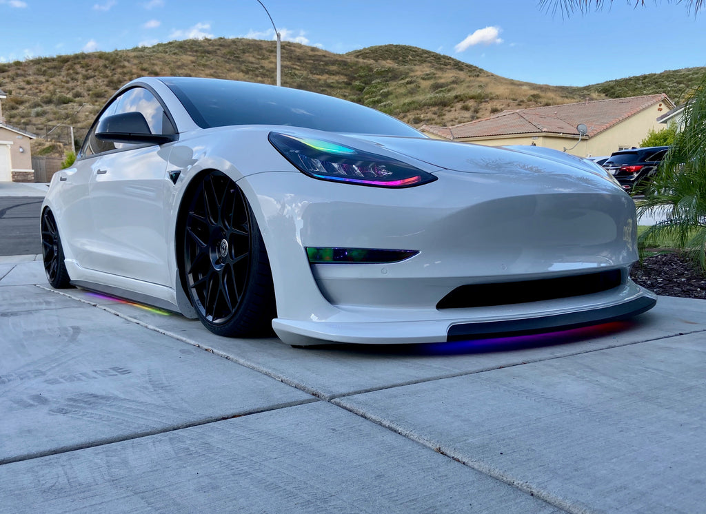 Tesla Model 3 Plaid Series RGBW Plug and Play Headlights (Blacked Out