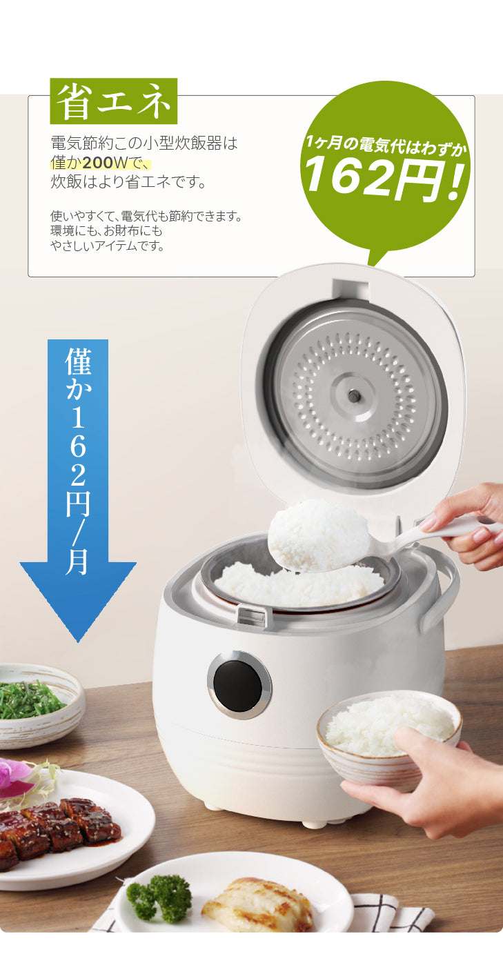 炊飯器 一人暮らし ミニ炊飯器 一人用すいは 2合 ひとり暮らし用 小型