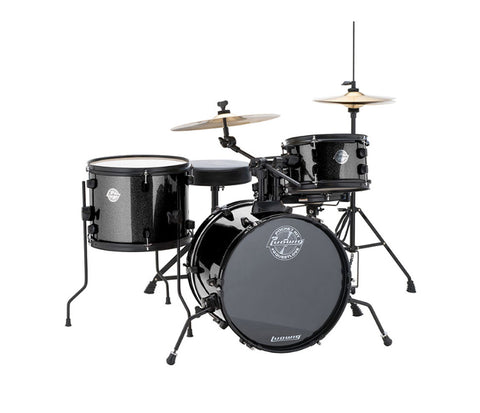 Ludwig black sparkle pocket drum kit